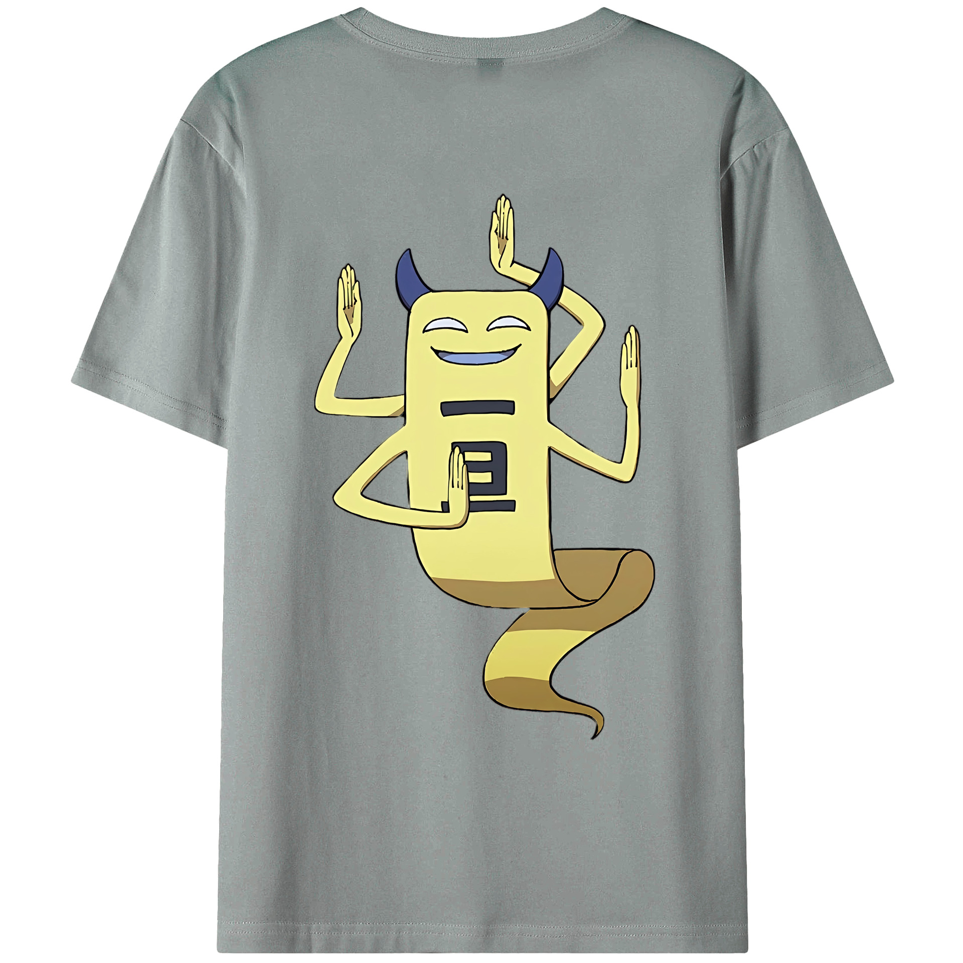 （画像用） 妖怪ウォッチ Yo-kai Watch 綿100％ メンズ半袖Tシャツ（バックプリント） 通気性